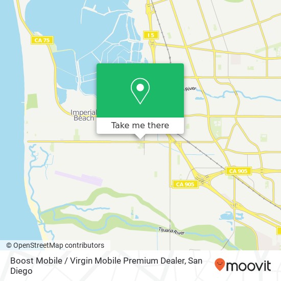 Mapa de Boost Mobile / Virgin Mobile Premium Dealer