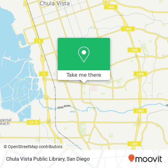 Chula Vista Public Library map