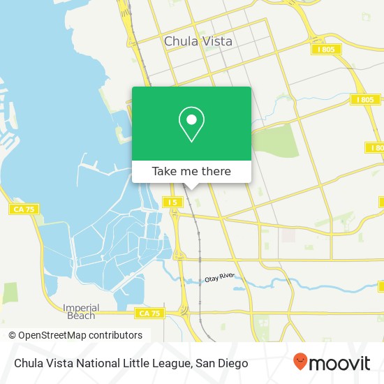 Mapa de Chula Vista National Little League