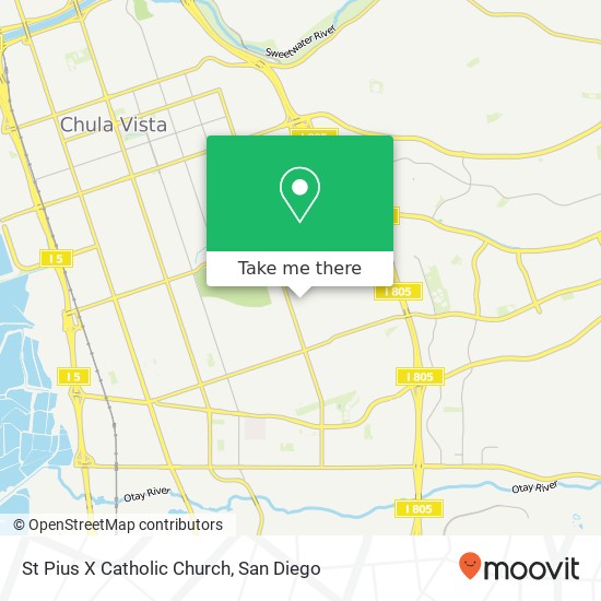 St Pius X Catholic Church map