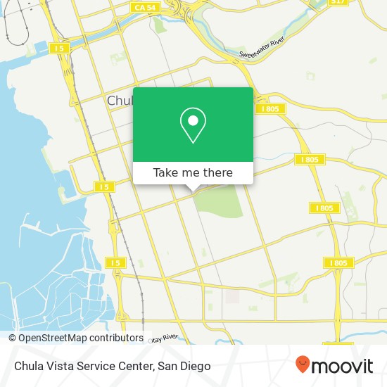 Chula Vista Service Center map