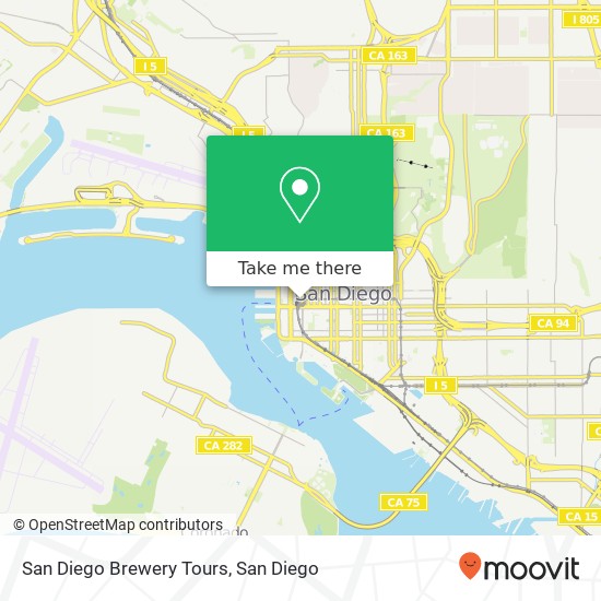 Mapa de San Diego Brewery Tours