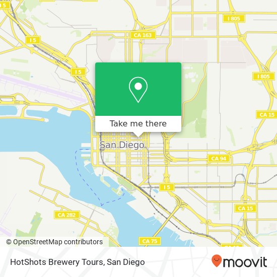 Mapa de HotShots Brewery Tours