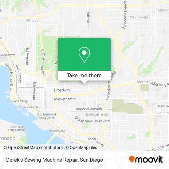 Mapa de Derek's Sewing Machine Repair