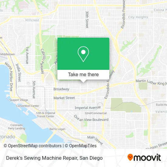 Derek's Sewing Machine Repair map