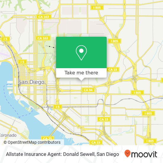 Mapa de Allstate Insurance Agent: Donald Sewell