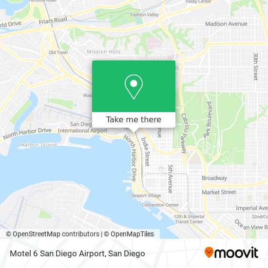 Mapa de Motel 6 San Diego Airport