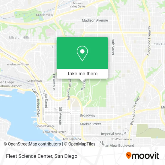 Mapa de Fleet Science Center