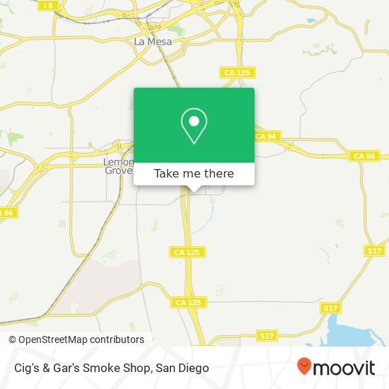 Cig's & Gar's Smoke Shop map