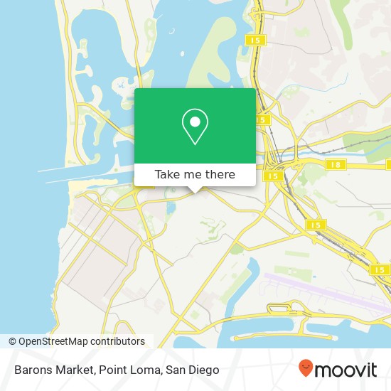 Mapa de Barons Market, Point Loma