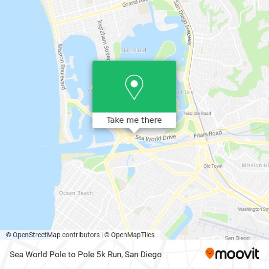 Sea World Pole to Pole 5k Run map