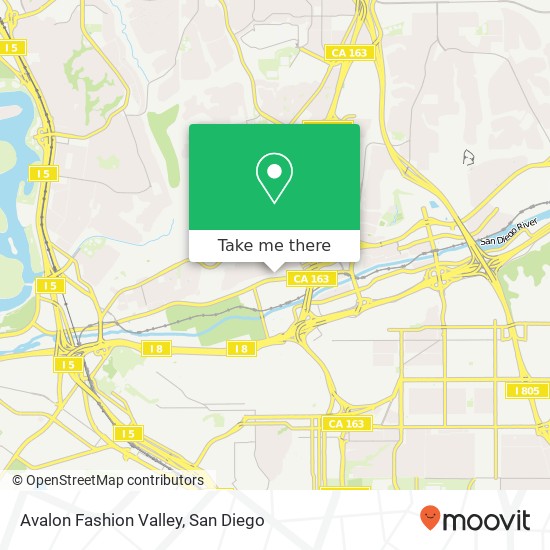 Mapa de Avalon Fashion Valley