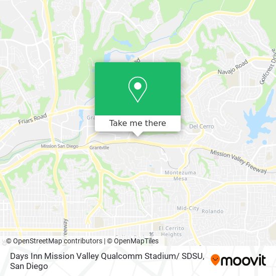 Mapa de Days Inn Mission Valley Qualcomm Stadium/ SDSU