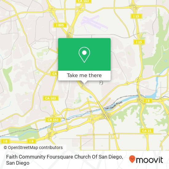 Mapa de Faith Community Foursquare Church Of San Diego