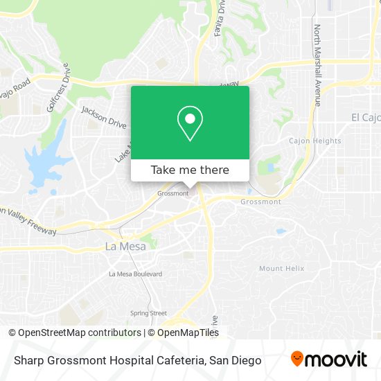 Mapa de Sharp Grossmont Hospital Cafeteria