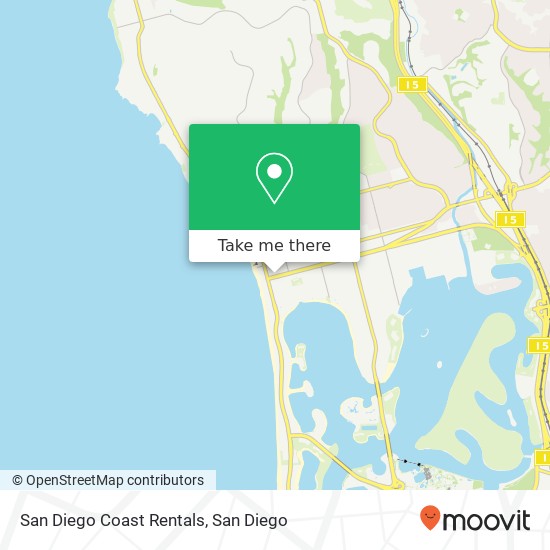 Mapa de San Diego Coast Rentals