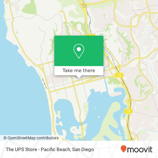 The UPS Store - Pacific Beach map