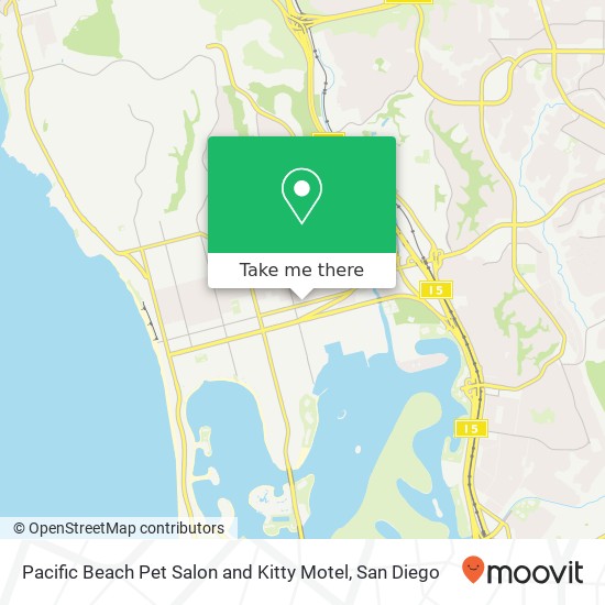 Mapa de Pacific Beach Pet Salon and Kitty Motel