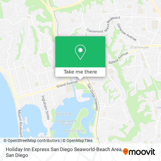 Mapa de Holiday Inn Express San Diego Seaworld-Beach Area