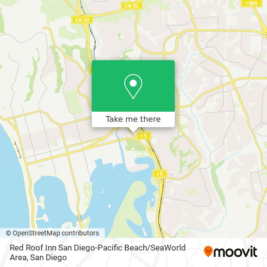 Mapa de Red Roof Inn San Diego-Pacific Beach / SeaWorld Area