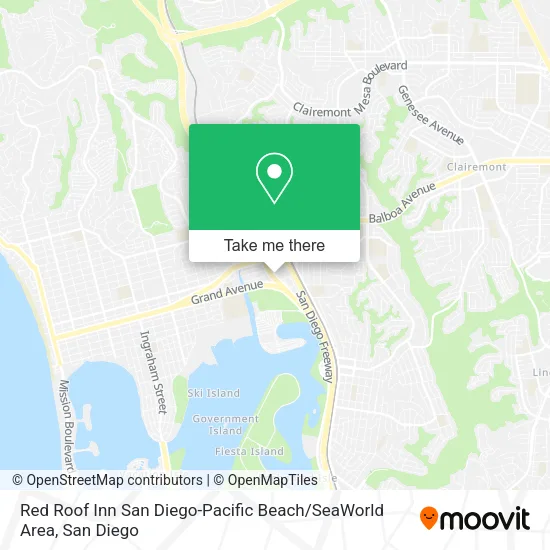 Red Roof Inn San Diego-Pacific Beach / SeaWorld Area map