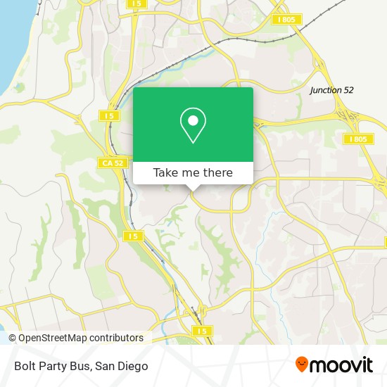 Mapa de Bolt Party Bus