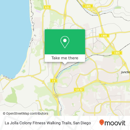 La Jolla Colony Fitness Walking Trails map