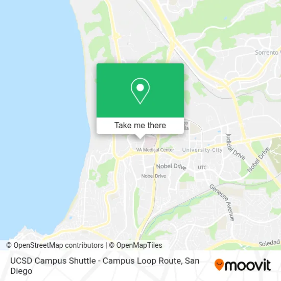 UCSD Campus Shuttle - Campus Loop Route map