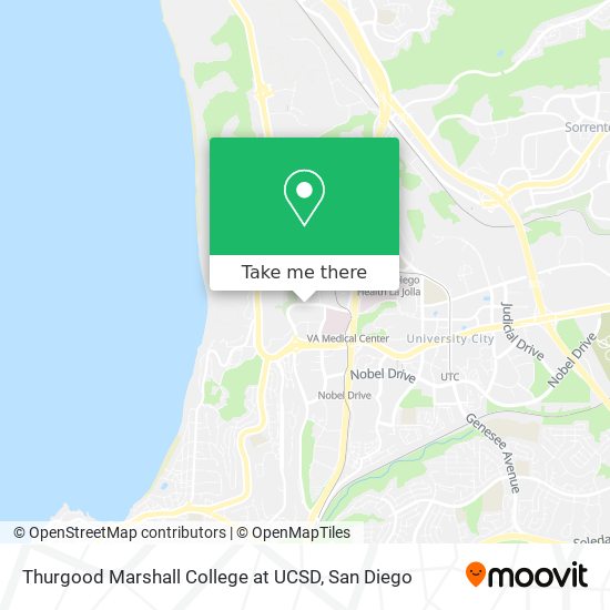 Mapa de Thurgood Marshall College at UCSD