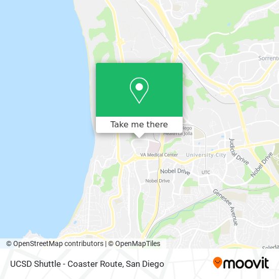 UCSD Shuttle - Coaster Route map