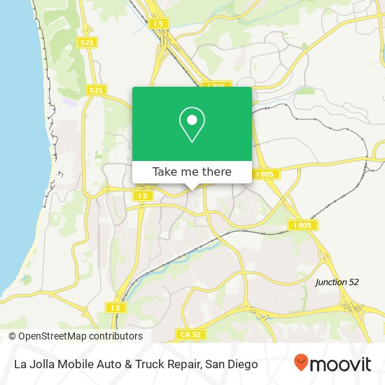 Mapa de La Jolla Mobile Auto & Truck Repair