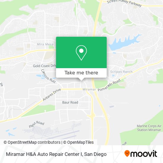 Miramar H&A Auto Repair Center I map