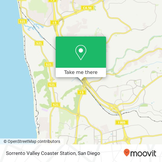 Sorrento Valley Coaster Station map