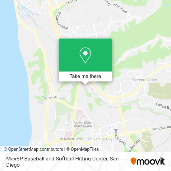 Mapa de MaxBP Baseball and Softball Hitting Center