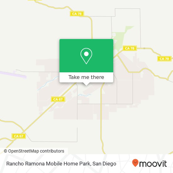 Mapa de Rancho Ramona Mobile Home Park