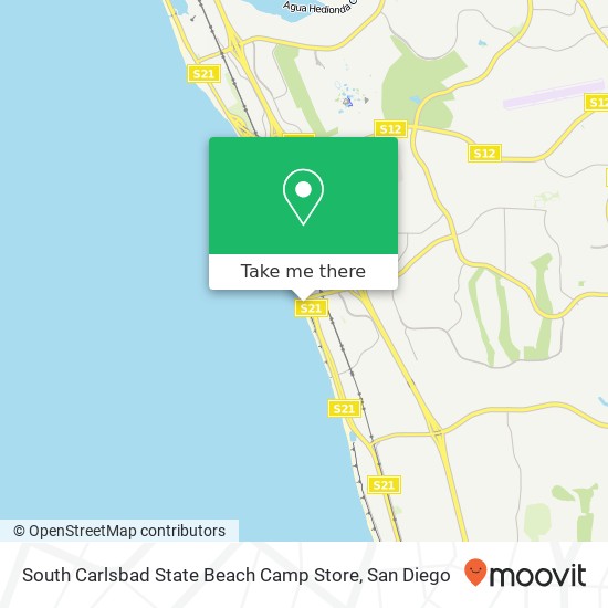 South Carlsbad State Beach Camp Store map