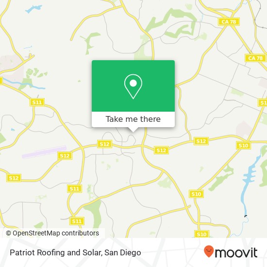 Patriot Roofing and Solar map