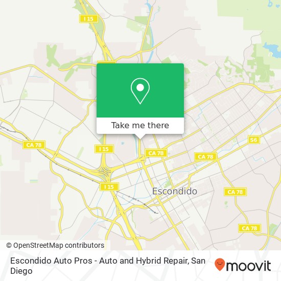 Mapa de Escondido Auto Pros - Auto and Hybrid Repair