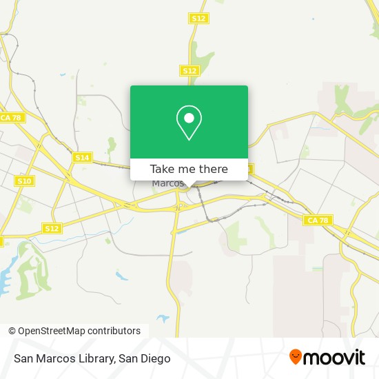 San Marcos Library map