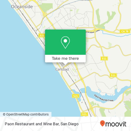 Mapa de Paon Restaurant and Wine Bar