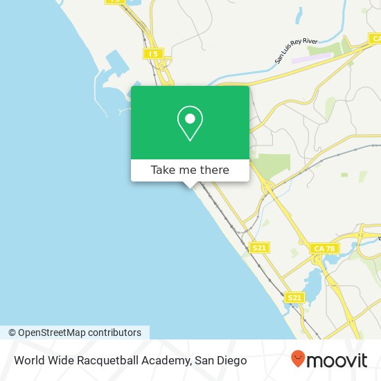 World Wide Racquetball Academy map