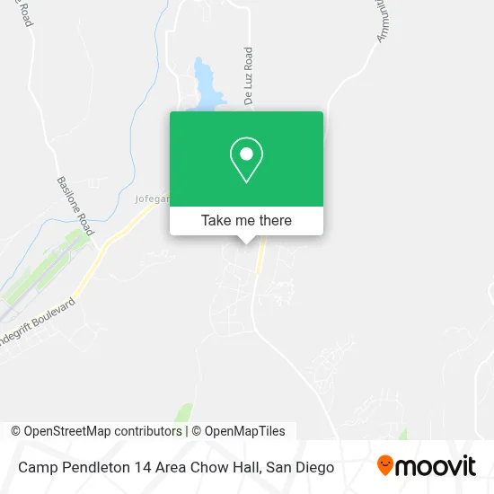 Camp Pendleton 14 Area Chow Hall map