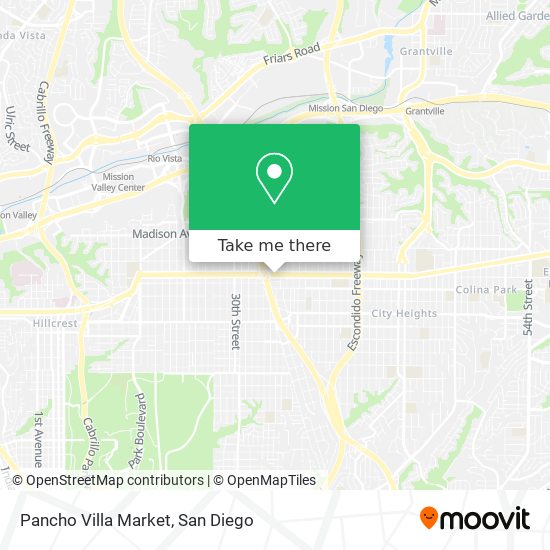 Mapa de Pancho Villa Market