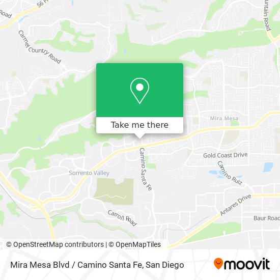 Mapa de Mira Mesa Blvd / Camino Santa Fe