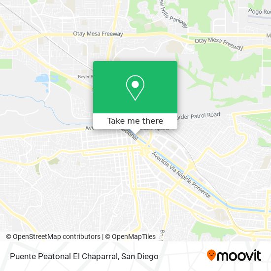 Puente Peatonal El Chaparral map
