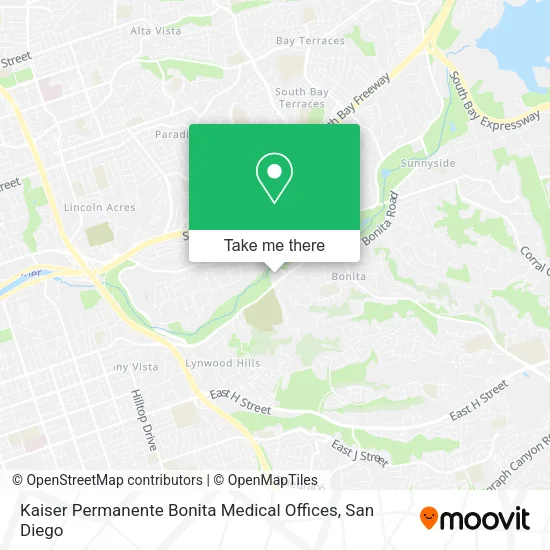 Kaiser Permanente Bonita Medical Offices map