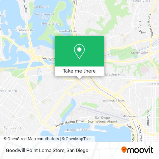 Goodwill Point Loma Store map