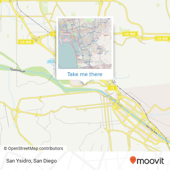 San Ysidro map