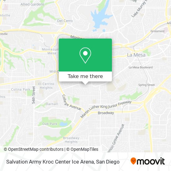 Salvation Army Kroc Center Ice Arena map