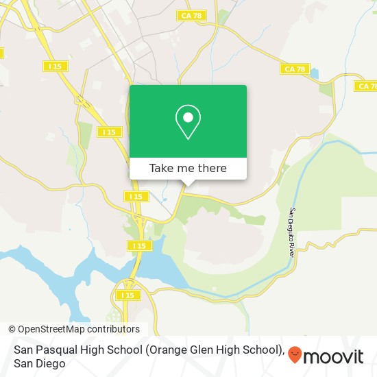 Mapa de San Pasqual High School (Orange Glen High School)